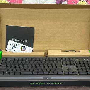 ☆432 RAZER レイザー CYNOSA LITE ESSENTIAL GAMING KEYBOARD ゲーミングキーボード 箱/説明書/ステッカー有りの画像9