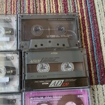 ジャンク　使用済み　中古　カセットテープ 120分　計8本　ソニー　TDK　当時物　昭和レトロ　ノーマルポジション　AD X CDing AXIA_画像4