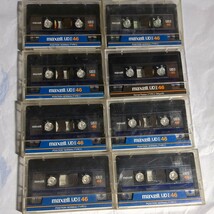 ジャンク　maxell　使用済み　中古　カセットテープ　UD 1　ⅰ 46　計8本　マクセル　当時物　昭和レトロ　ノーマルポジション_画像1