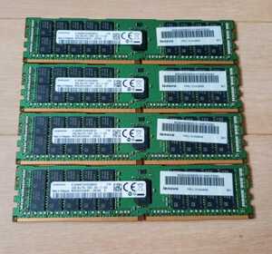 4枚セット 計64GB Samsung 16GB 2Rx4 PC4-2400T DDR4 ECC REG メモリ サーバー用