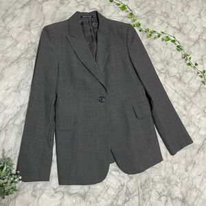 【コムサデモード】テーラード ジャケット スーツ グレー (S) 