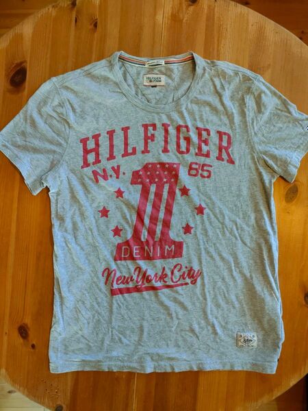 【古着】HILFIGER Tommy Hilfiger(トミーヒルフィガー) マンハッタン1プリント/半袖Tシャツ/サイズ不明/