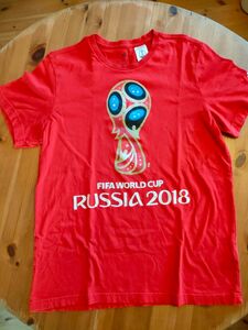 【古着】ADIDAS(アディダス)/FIFA WORLD CAP RUSSIA 2018/半袖Tシャツ/Lサイズ/レッド色