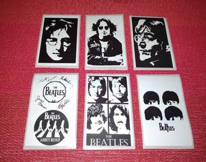 The Beatles John Lennonビートルズ　ジョン・レノン 全長8cm防水加工シール 6枚