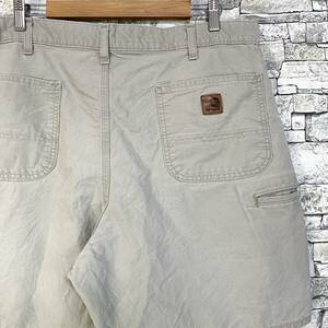 Carhartt カーハート レザーロゴショートパンツ 短パン ショーツ コットンパンツ ベージュ 38 MEXICO B144 TAN