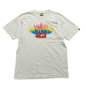 A BATHING APE Tシャツ ファイヤー BAPESTA ベイプスタ シングルステッチ