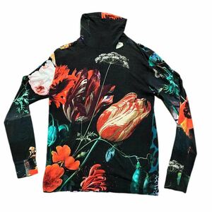 19AW Paul Smith ポールスミス タートルネック 花柄 長袖シャツ 総柄 派手 ロンT 