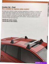 2017-2022スバルインプレッサ固定ルーフラッククロスバーセットキットE361SFL100セダン新しい2017- 2022 Subaru Impreza Fixed Roof Rack_画像1