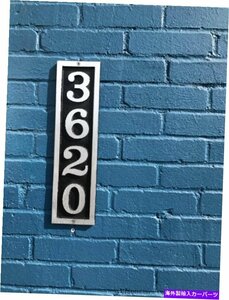 カスタムアドレスプラーク：垂直長方形の家番号記号16 x 1/2 x 4 1/4 Custom Address Plaque: Vertical Rectangle House Number Sign 1