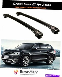 2PC VWフォルクスワーゲンアトラステラモント2018-2021ルーフレールクロスバークロスバー2Pc Fit for VW Volkswagen Atlas Teramont 2018-