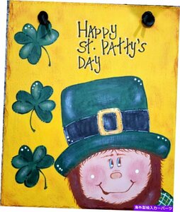 Leprechaunウェルカムサイン、手描きのスレートサイン、St.Patrick's Day Sign、Irish SlateLeprechaun welcome sign,handpainted slate s