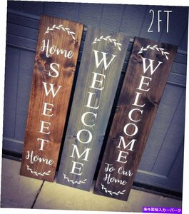 農家私たちの家へようこそ - ホームデコレーション - ドア、アスストサイズ、垂直Farmhouse Welcome To Our Home Sign - Home Decor - Doo
