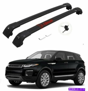 2pブラックフォーレンジローバーエヴォーク2012-22ルーフラックレールクロスバー荷物キャリア2P black for Range Rover evoque 2012-22 Ro