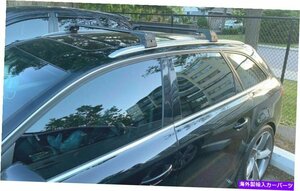 アウディA4 2008-2015ルーフラッククロスバートップクロスレールAluブラックセットFits Audi A4 2008-2015 Roof Rack Cross Bars Top Cros