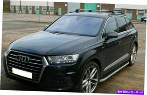 アウディQ7 2015-2021用の黒いルーフラッククロスバーBlack Roof Rack Cross Bars for Audi Q7 2015-2021