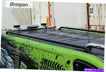 ルーフラックレールマットブラックフィットするVauxhall Opel Vivaro 2002-2014 SWBスチールRoof Rack Rails Matte BLACK To Fit Vauxhall_画像3