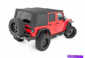 交換用ブラックデニムソフトトップ10-18 4ドアジープJKラングラーRC85570.35Replacement Black Denim Soft Top for 10-18 4-Door Jeep JK