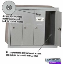 Salsbury Industriesの垂直メールボックスにはマスターコマーシャルロック4ドアが含まれていますSalsbury Industries Vertical Mailbox In_画像2