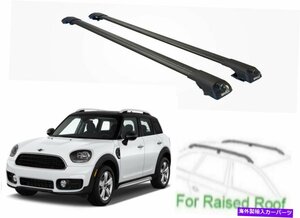 ルーフラッククロスバー貨物運送業者ブラックセットはミニクーパーカントリーマンF60に適合しますRoof Rack Cross Bars Cargo Carrier Bla