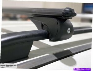 ジープチェロキーKLトップルーフラッククロスバーレールロック可能2014-Black Fit For JEEP Cherokee KL Top Roof Rack Cross Bars Rails