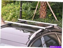 ユニバーサルカートップルーフラッククロスバー荷物キャリアラックアルミニウム付きロック付きUniversal Car Top Roof Rack Cross Bar Lug_画像3