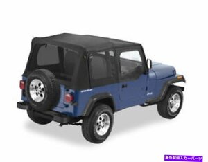 1987-1995ジープラングラーYJブラックデニム交換ソフトトップ（51132-15）1987-1995 Jeep Wrangler YJ Black Denim Replacement Soft Top