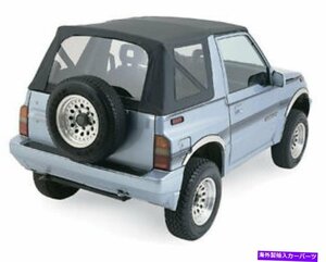 鈴木サイドキックジオトラッカー用のソフトトップブラッククリアウィンドウ1995-1998Soft Top BLACK CLEAR WINDOWS 1995-1998 FOR SUZUKI