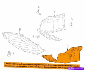 トヨタオエムカローラスプラッシュシールズアンダーエンジン /ラジエーターカバー左5144202330TOYOTA OEM Corolla Splash Shields-Under E