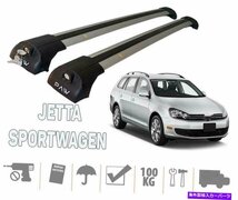 フォルクスワーゲンジェッタスポーツワーゲンワゴンルーフラッククロスバーブラックカラーVolkswagen Jetta SportWagen Wagon Roof Rack C_画像1