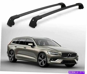 2PCSロック可能なルーフレールラッククロスバークロスバーフォットボルボV60 2019 20202Pcs Lockable Roof Rail Racks Cross Bars Crossba