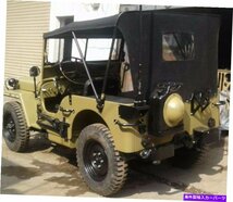 ジープフォードウィリスMB GPW 1941-1948 Khaki＆BlackのステッチキャンバスソフトトップSTITCHED CANVAS SOFT TOP FOR JEEP FORD WILLYS_画像2