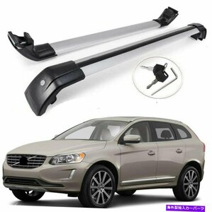 2pロック可能なルーフラックレールボルボXC60 10-17クロスバー貨物荷物キャリア2P lockable Roof Rack Rail for Volvo XC60 10-17 Cross b