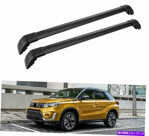 スズキヴィタラ2015-2021ロック可能なルーフレールラッククロスバークロスバーに適した2PC2Pcs Fit for Suzuki Vitara 2015-2021 Lockable