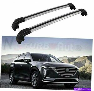 2PCSルーフレールラックロック可能なクロスバークロスバーフィットマツダCX-9 CX9 2016-20202Pcs Roof Rail Rack Lockable Cross Bar Cros