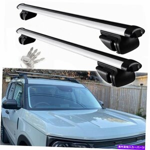 48 ルーフラッククロスバーフォードブロンコスポーツのための荷物荷物キャリアアルミニウム2021-2248 Roof Rack Cross Bars Luggage Car