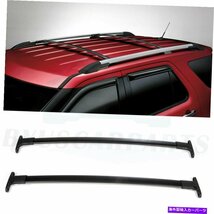 2016-2019のルーフラッククロスバーフォードエクスプローラーキャリアアルミニウムマットブラックRoof Rack Cross Bars For 2016-2019 For_画像1