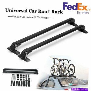 2x車のトップラックレール荷物キャリア荷物屋根屋根クロスアロイバー＆アクセサリー-US2x Car Top Rack Rail Luggage Carrier Baggage Roo