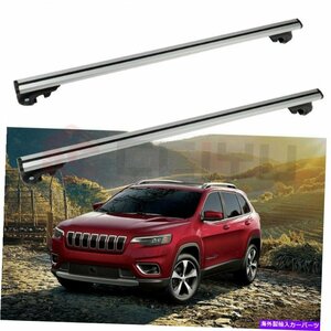 2017-2018のジープチェロキールーフラッククロスバー荷物アルミニウム付きロックキーFor 2017-2018 Jeep Cherokee Roof Rack Cross Bars l