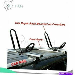 ルーフJバーラックカヤックボートカヌーカーSUVラバートップマウントキャリアの防水Roof J-Bar Racks Kayak Boat Canoe Car SUV Rubber To