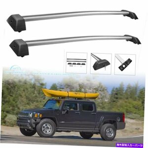 06-10ハマーH3 H3T W/ロックキー3.7L 5.3L用の新しい2xキャリアルーフラッククロスバー5.3LNew 2X Carrier Roof Rack Cross Bar For 06-10