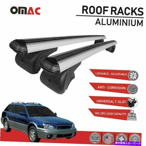 ルーフラッククロスバーレールキャリアスバルアウトバック1999-2002のためのAlu SilverRoof Rack Cross Bars Rails Carrier Alu Silver Fo