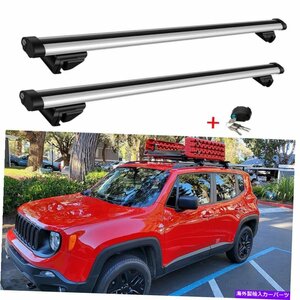 ジープレネゲード04-22カールーフラックレールクロスバー荷物荷物貨物運搬車For Jeep Renegade 04-22 Car Roof Rack Rail Crossbars Lugga