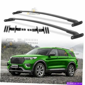 2PCSカールーフラッククロスバー2016-2019フォードエクスプローラーサイドレールに互換性のある2PCS Car Roof Rack Cross Bars Compatible