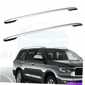 2013-2018のトップルーフラックサイドレールバートヨタRAV4 2.5LアルミニウムシルバーTop Roof Rack Side Rails Bar For 2013-2018 Toyota