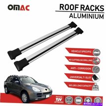 シルバー荷物キャリアルーフラッククロスバーセットポルシェカイエン2003-2010Silver Luggage Carrier Roof Rack Cross Bars Set Fits Por_画像1