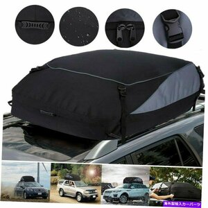 黒い防水車屋根のトップラックバッグ荷物キャリア貨物旅行袋ストレージBlack Waterproof Car Roof Top Rack Bag Luggage Carrier Cargo Tr