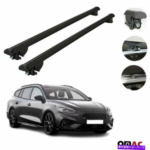 フォードフォーカスSW 2019-2022荷物キャリアブラック用のルーフラッククロスバーRoof Rack Cross Bars for Ford Focus SW 2019-2022 Lugg