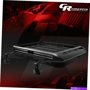 50 x 38ビレットルーフラックバン/SUVトップカーゴ荷物キャリアバスケット+クロスバーブラック50X 38BILLET ROOF RACK VAN/SUV TOP CA