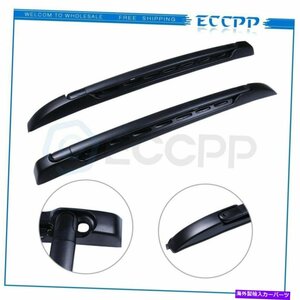 トヨタタコマダブルキャブ2005-2019ルーフラックサイドレールバーアルミニウムブラックFor Toyota Tacoma Double Cab 2005-2019 Roof Rack