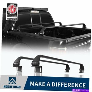 ABSペアフルレングスクロスバーベッドラックフィット2009-2014フォードラプター＆F150トラックABS Pair Full Length Crossbars Bed Rack F